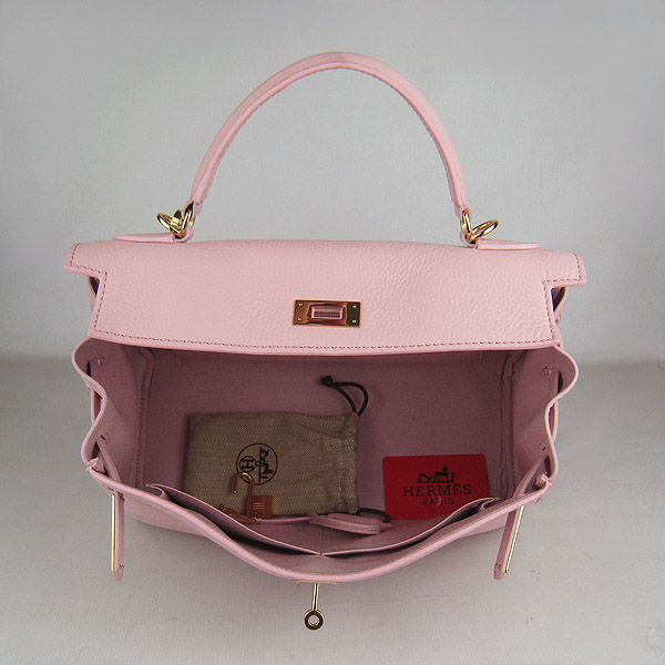 7A Replica Hermes Kelly 32cm Togo Leather Bag Pink 6108